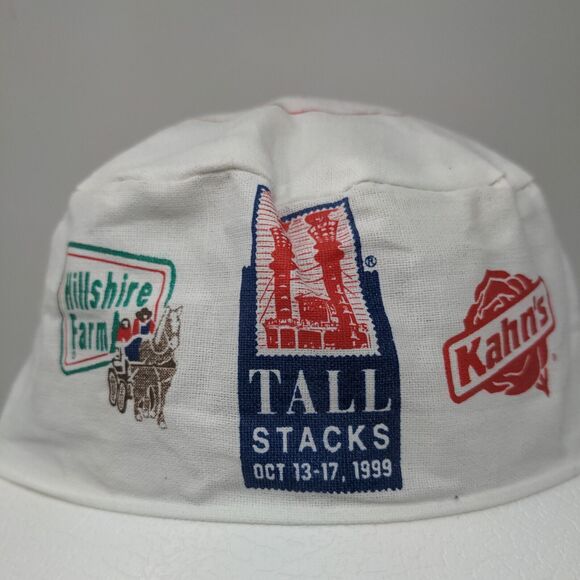 Unbranded Men's Tall Stacks '99 Hillshire Farms Kahn's Hat White Logo Vintage - Picture 4 of 9